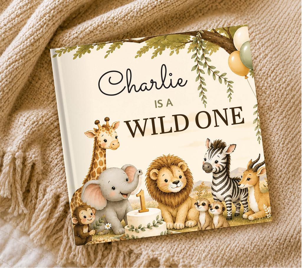 Personalized Wild One First Birthday Book