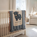 Personalized Highland Cow Baby Blanket
