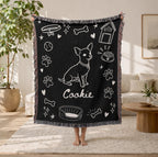Custom Pet Portrait Blanket