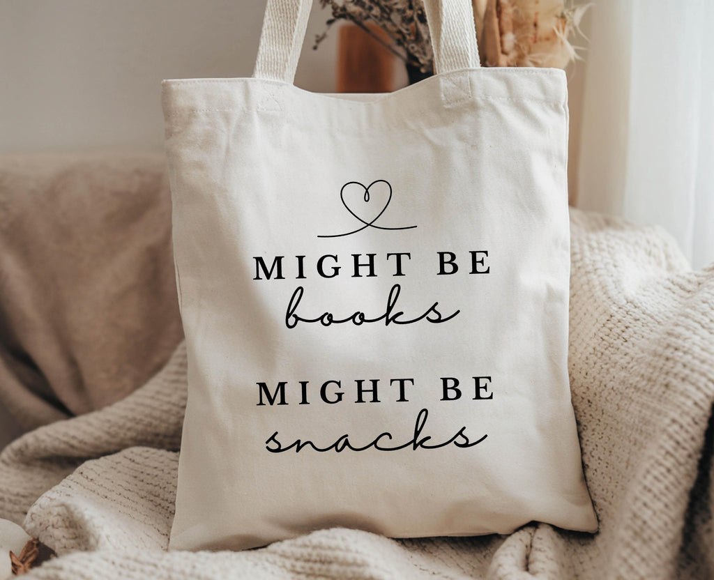 Might be Books Might be Snacks Tote Bag