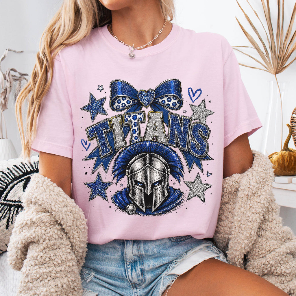 Faux Glitter Titans Mascot Shirt