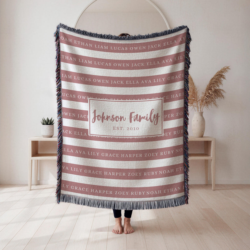 Personalized Family Name Blanket