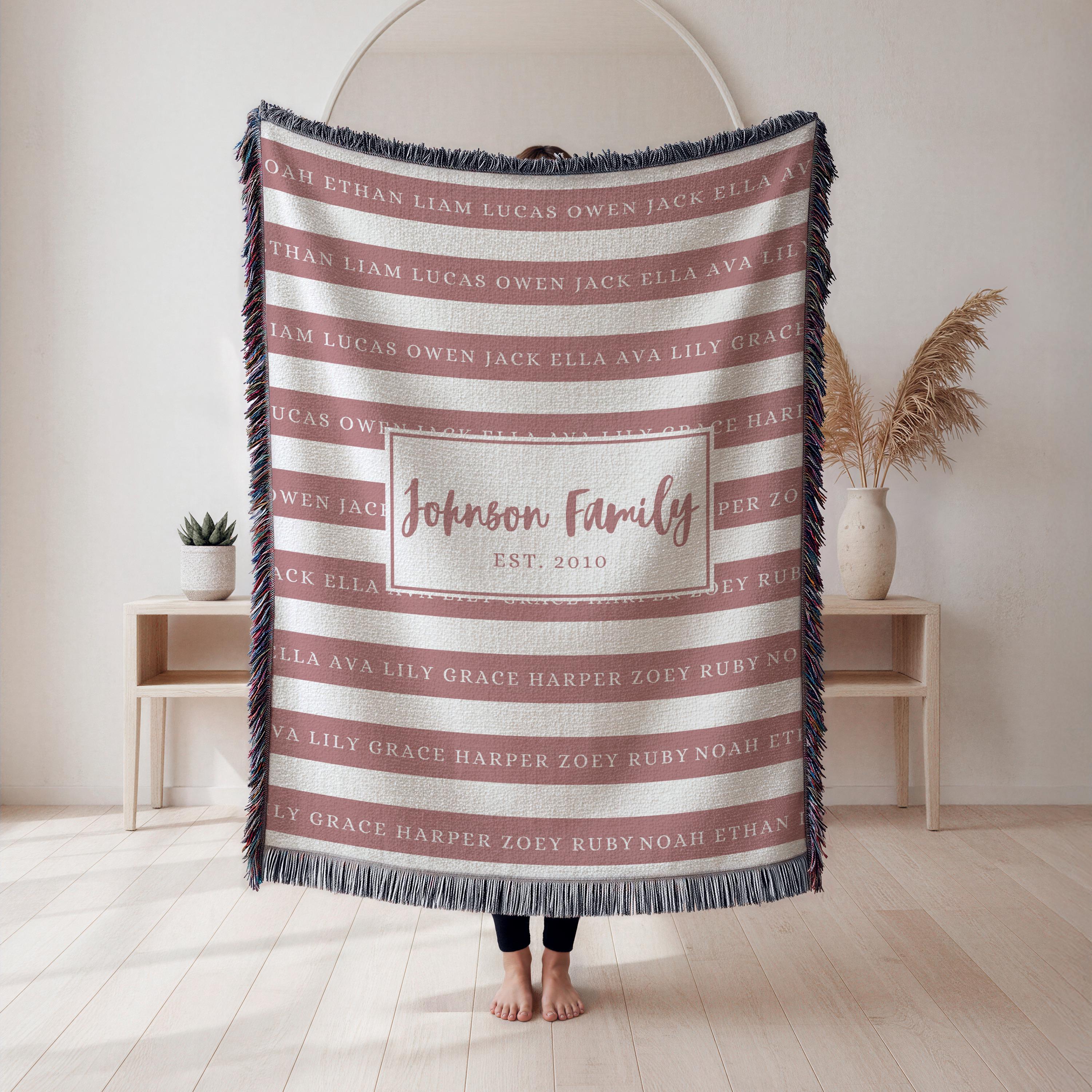 Personalized Family Name Blanket