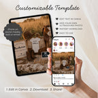 Digital Cowboy Pregnancy Digital Announcment Template