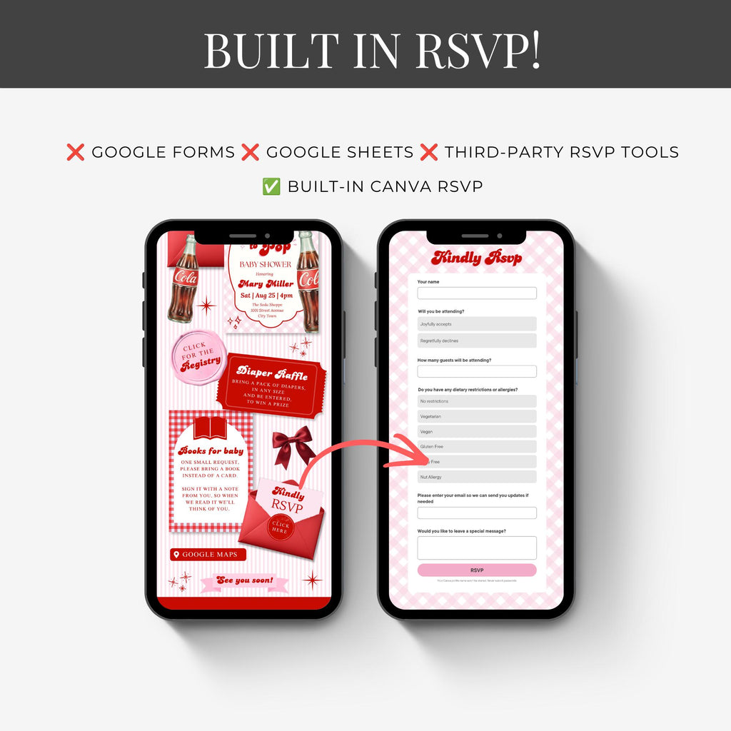 Soda Pop Baby Shower Website Invitation