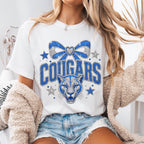 Faux Glitter Cougars Mascot Shirt