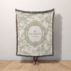 Personalized Toile Monogram Blanket