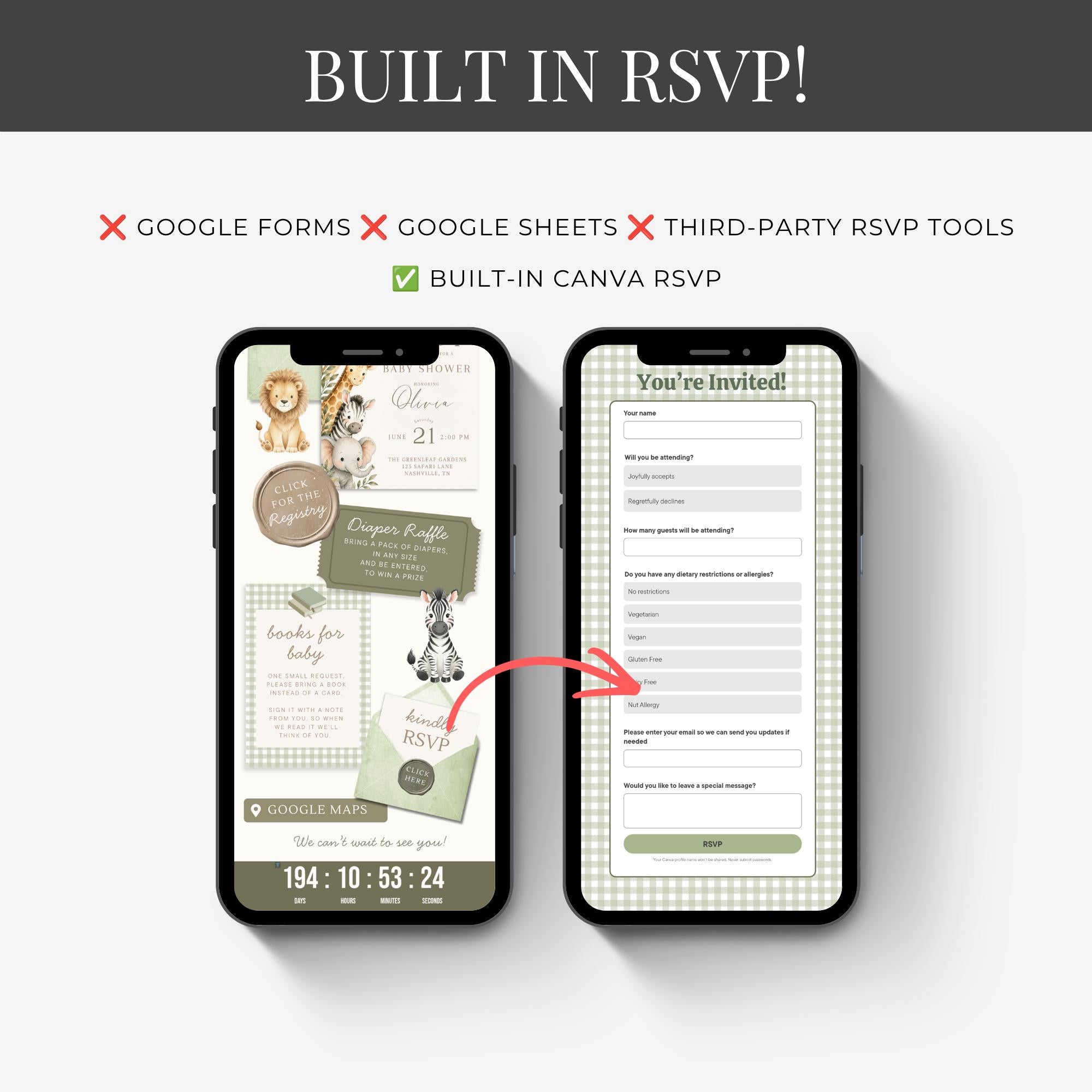 Safari Baby Shower Website Invitation