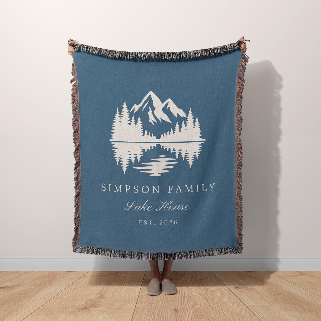 Personalized Lake House Blanket