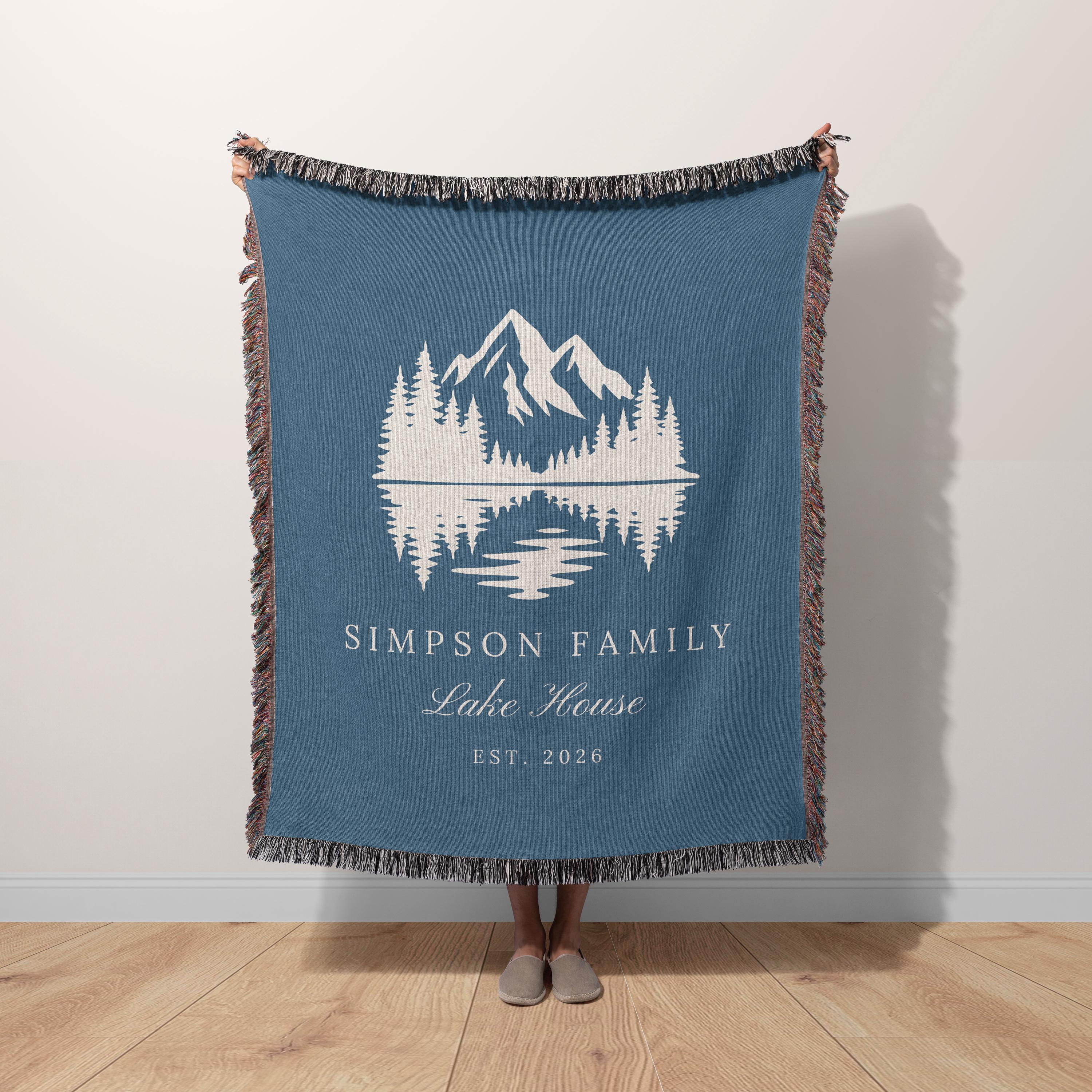Personalized Lake House Blanket