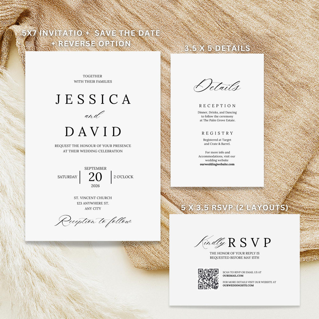 Elegant Mininal Wedding Bundle