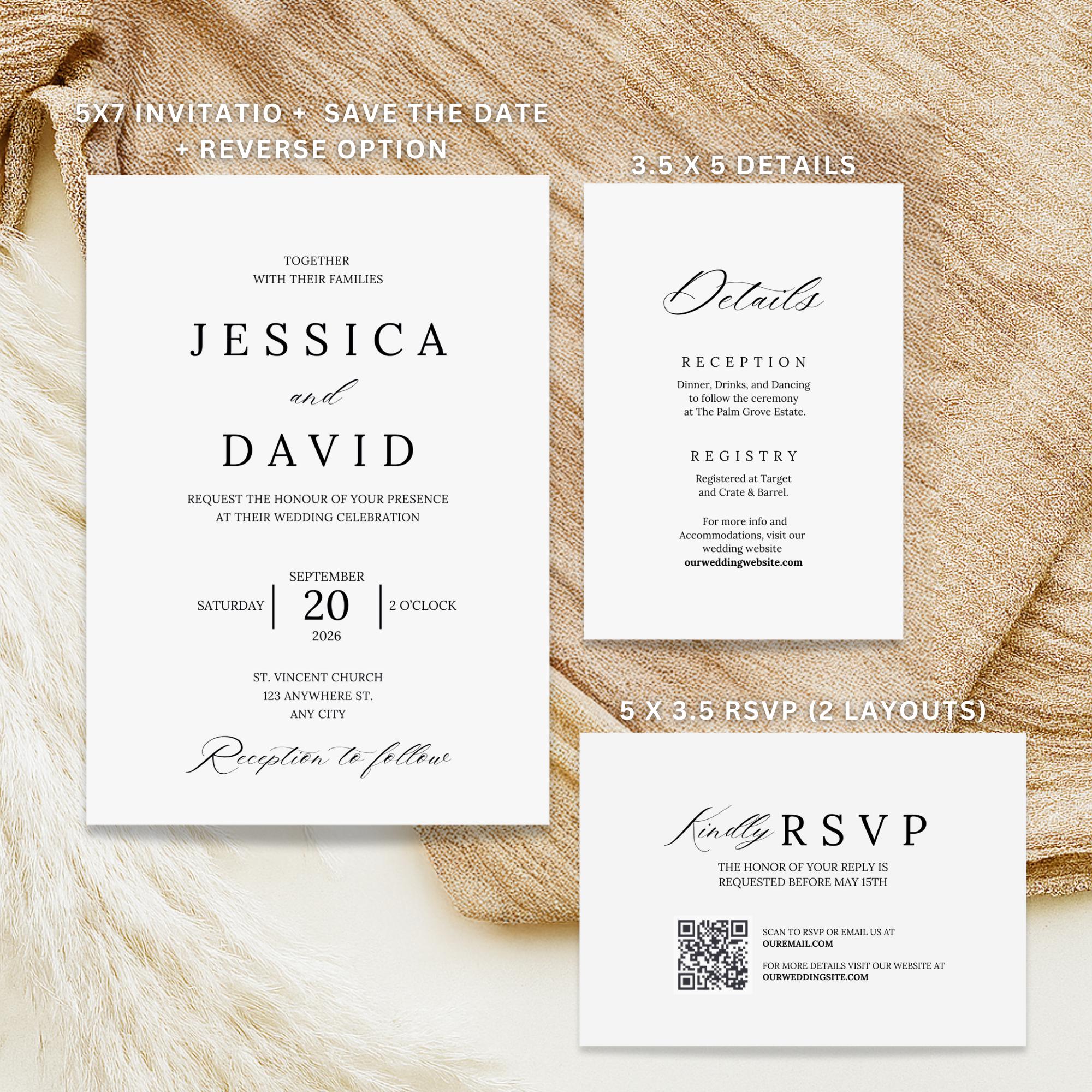 Elegant Mininal Wedding Bundle