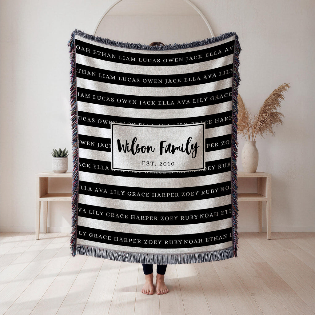 Personalized Family Name Blanket