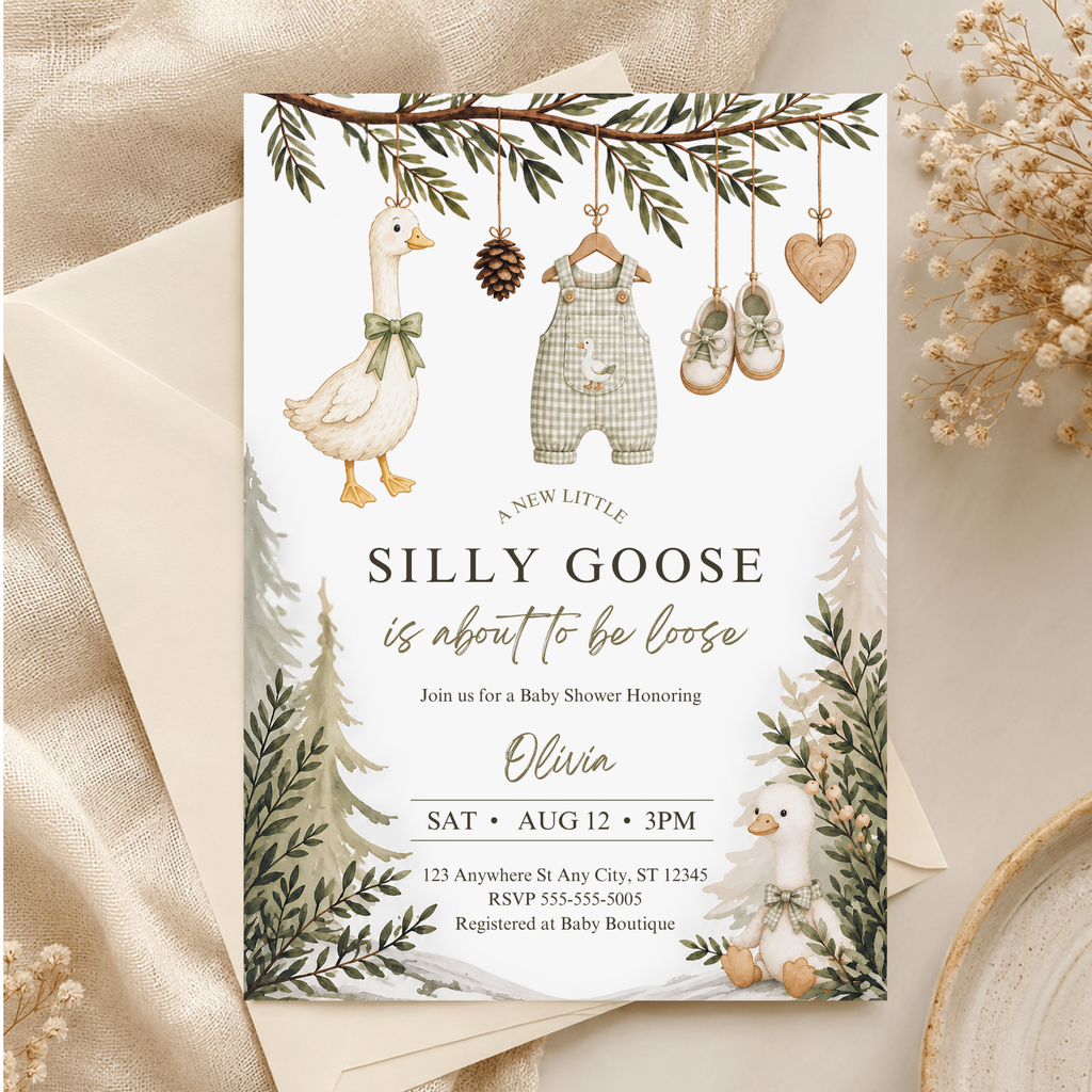 Silly Goose Baby Shower Invitation