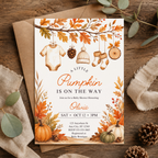 Pumpkin Baby Shower Invitation