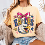 Coquette Glitter Eagles Mascot Shirt