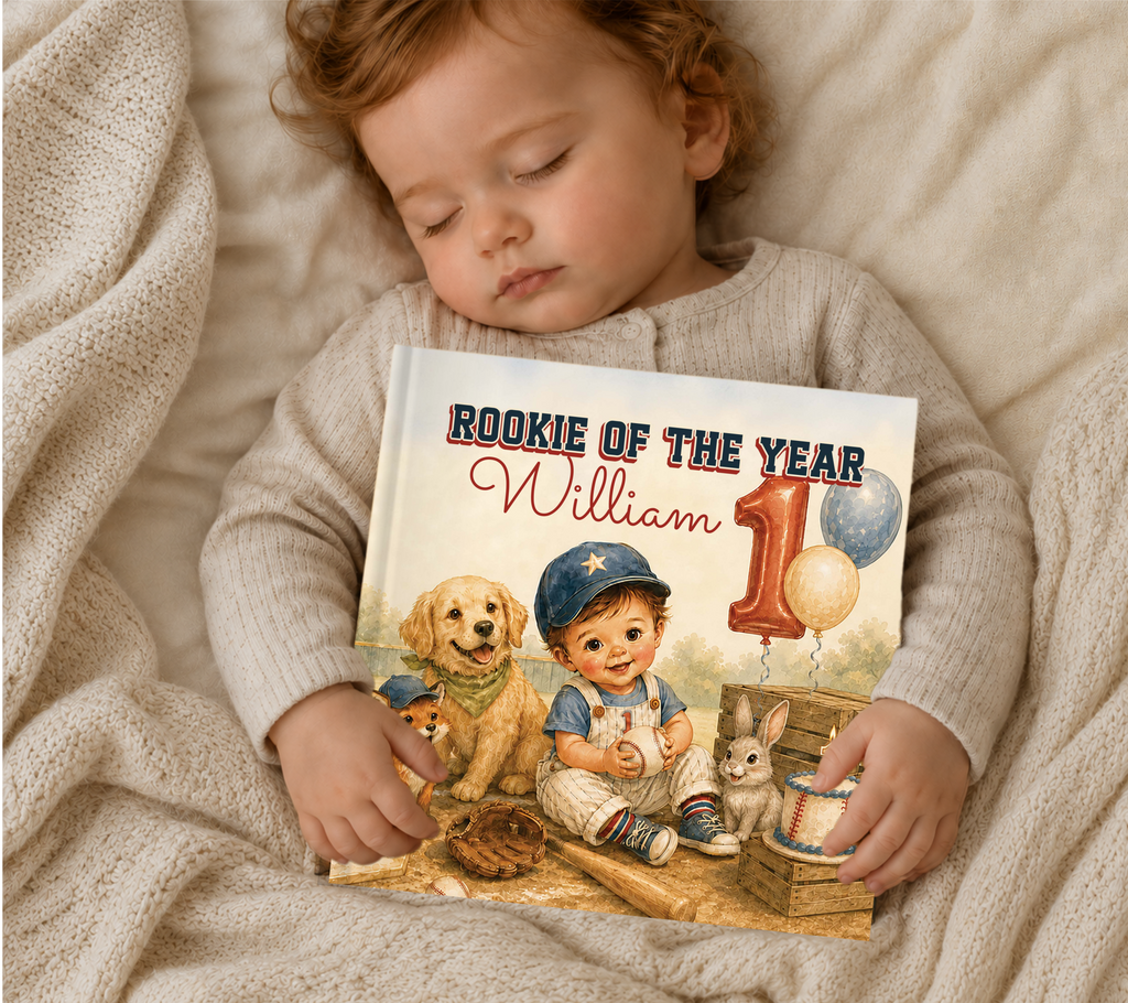Personalized Rookie of the Year First Birthday Book