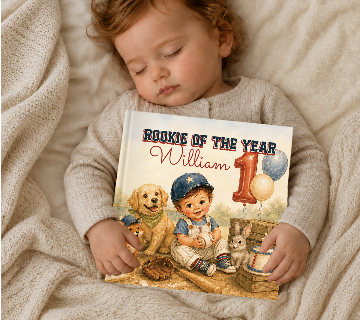 Personalized Rookie of the Year First Birthday Book