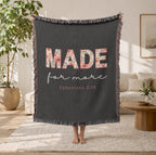 Christian Blanket Gift for Mom Faith Throw Made for More Ephesians 2:10 Inspirational Scripture Religious Woven Blanket Encouragement Gift