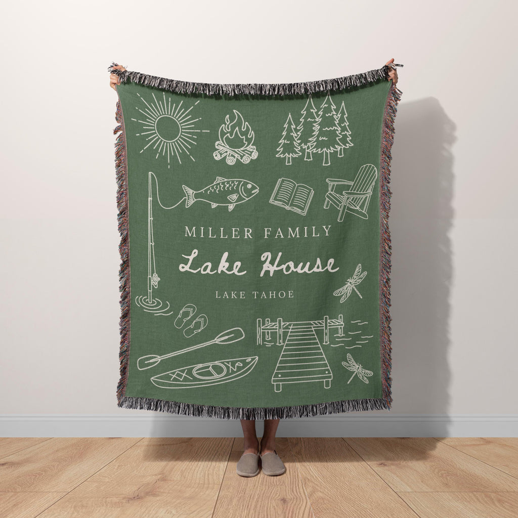 Personalized Lake House Blanket