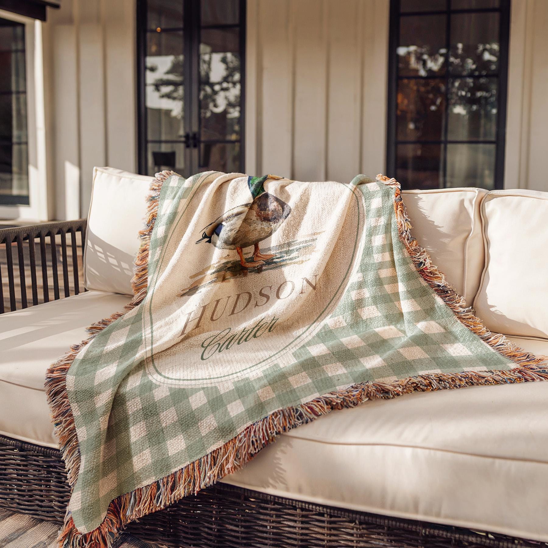 Personalized Duck Baby Blanket