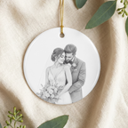 Personalized Wedding Portrait Ornament
