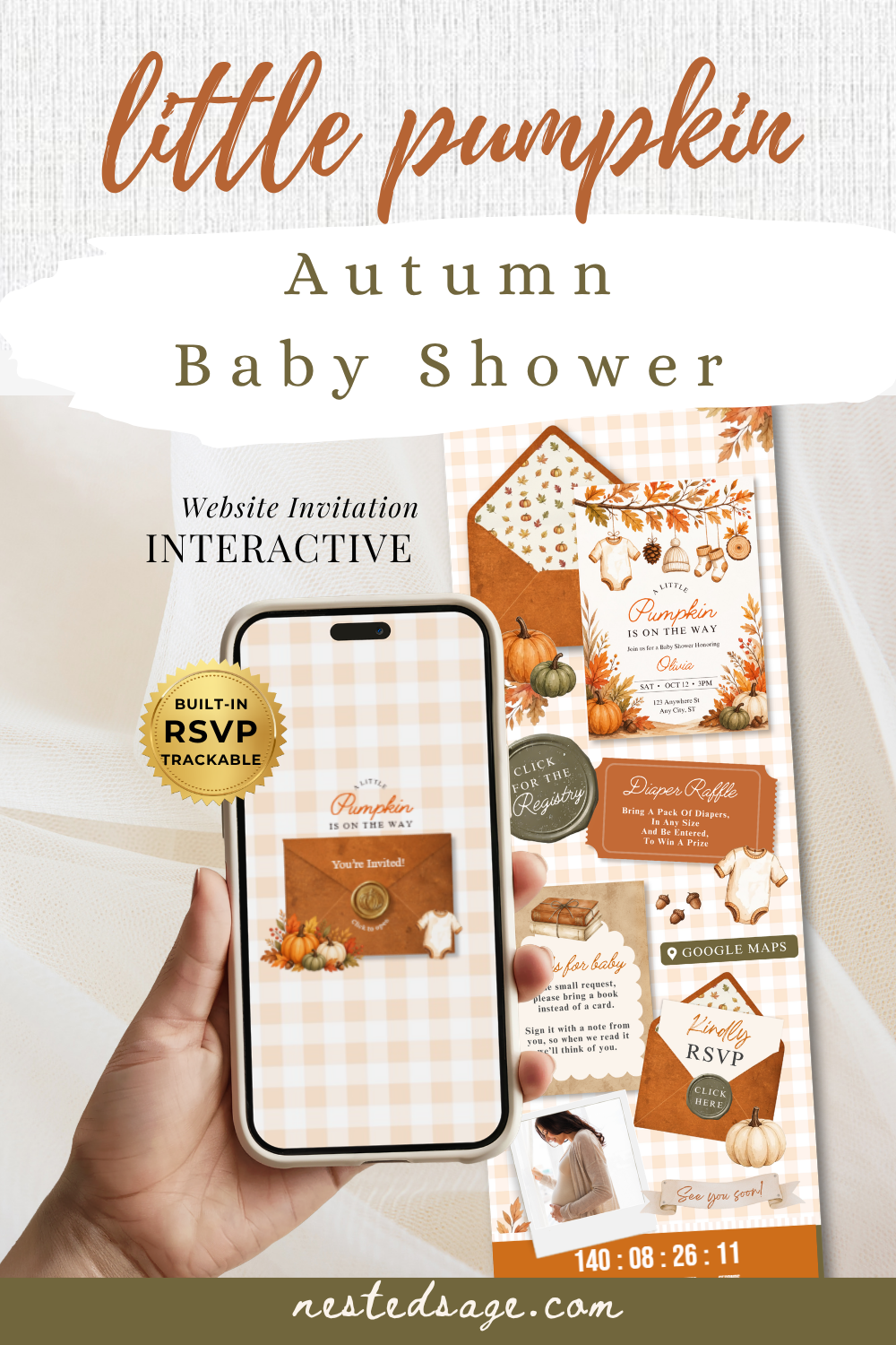 Pumpkin Baby Shower Website