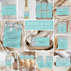 Aqua Blue Bridal Shower Bundle