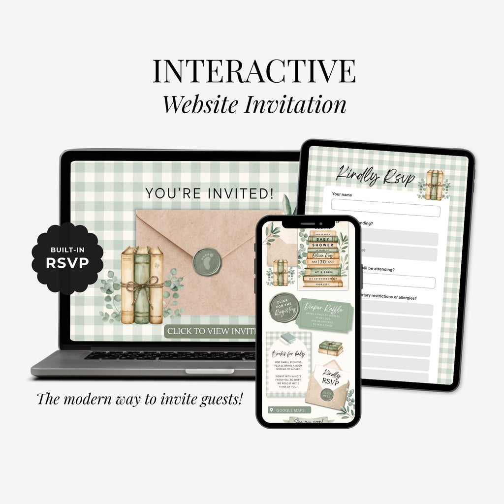 A New Chapter Begins Website Invitation