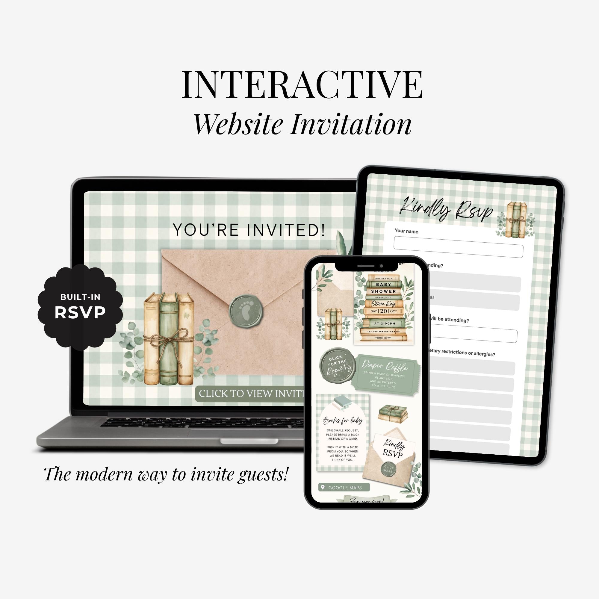 A New Chapter Begins Website Invitation