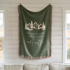 The Mountains Are Calling Woven Blanket
