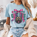 Coquette Faux Glitter Grizzlies Mascot Shirt