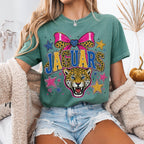 Coquette Glitter Jaguars Mascot Shirt