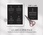 Year of Firsts Marriage Milestone Wine Bottle Labels