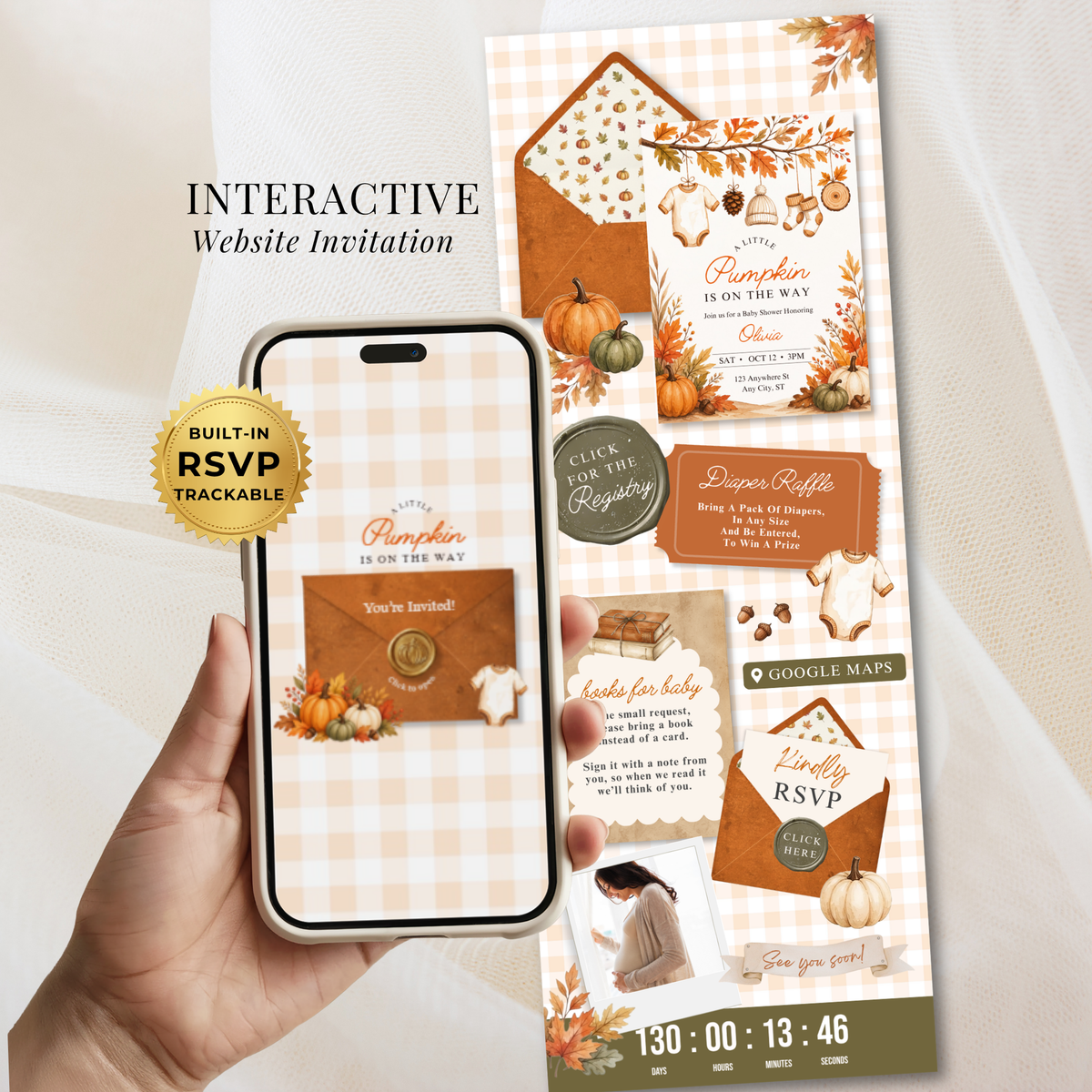 Pumpkin Baby Shower Website