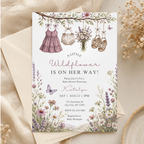 Wildflower Baby Shower Invitation