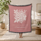 Christian Floral Blanket Psalm 23:1 The Lord Is My Shepherd Faith Gift for Women Mom Grandma Scripture Throw Comfort Encouragement Gift