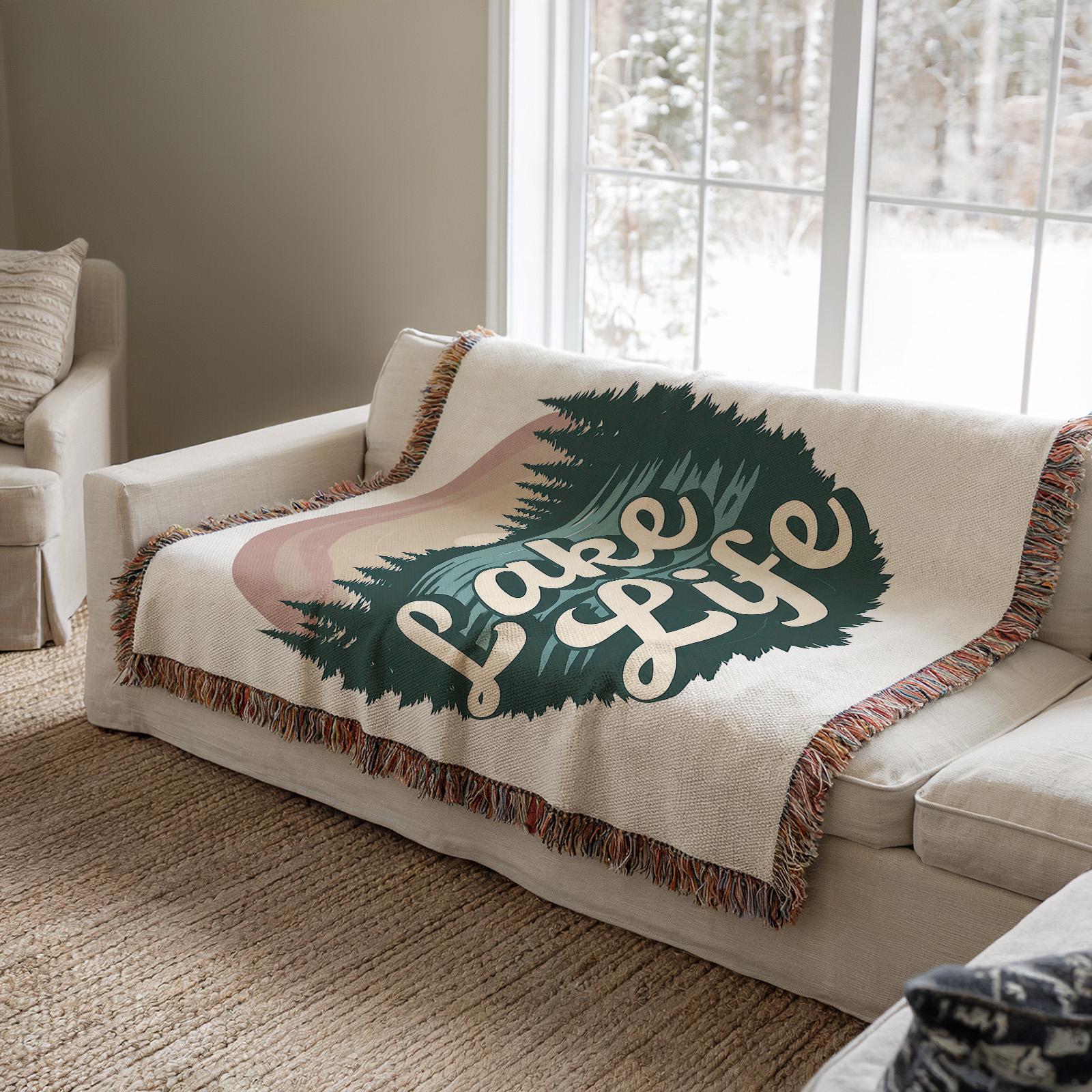 Lake Life Woven Blanket