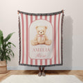 Pink Teddy Bear Baby Blanket