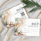 Beach Wedding Invitation Template