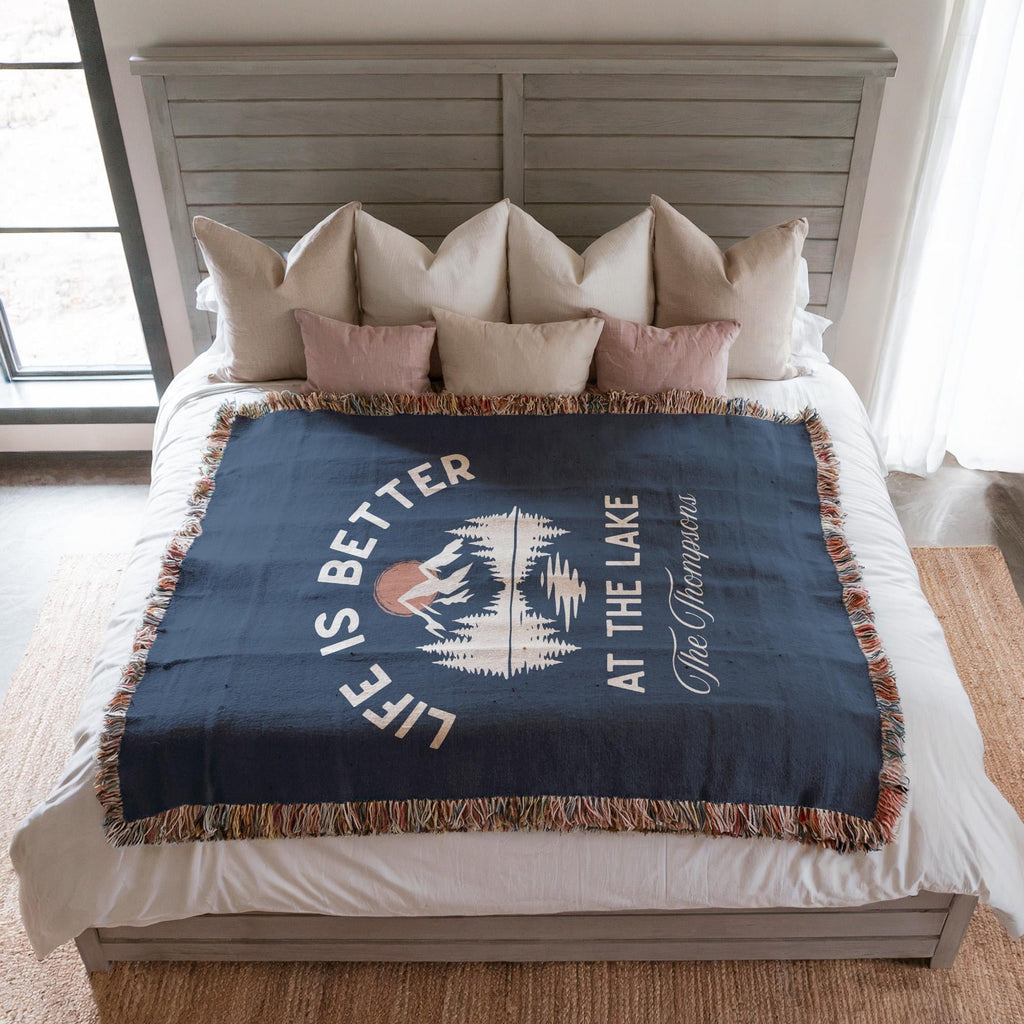 Personalized Lake House Blanket