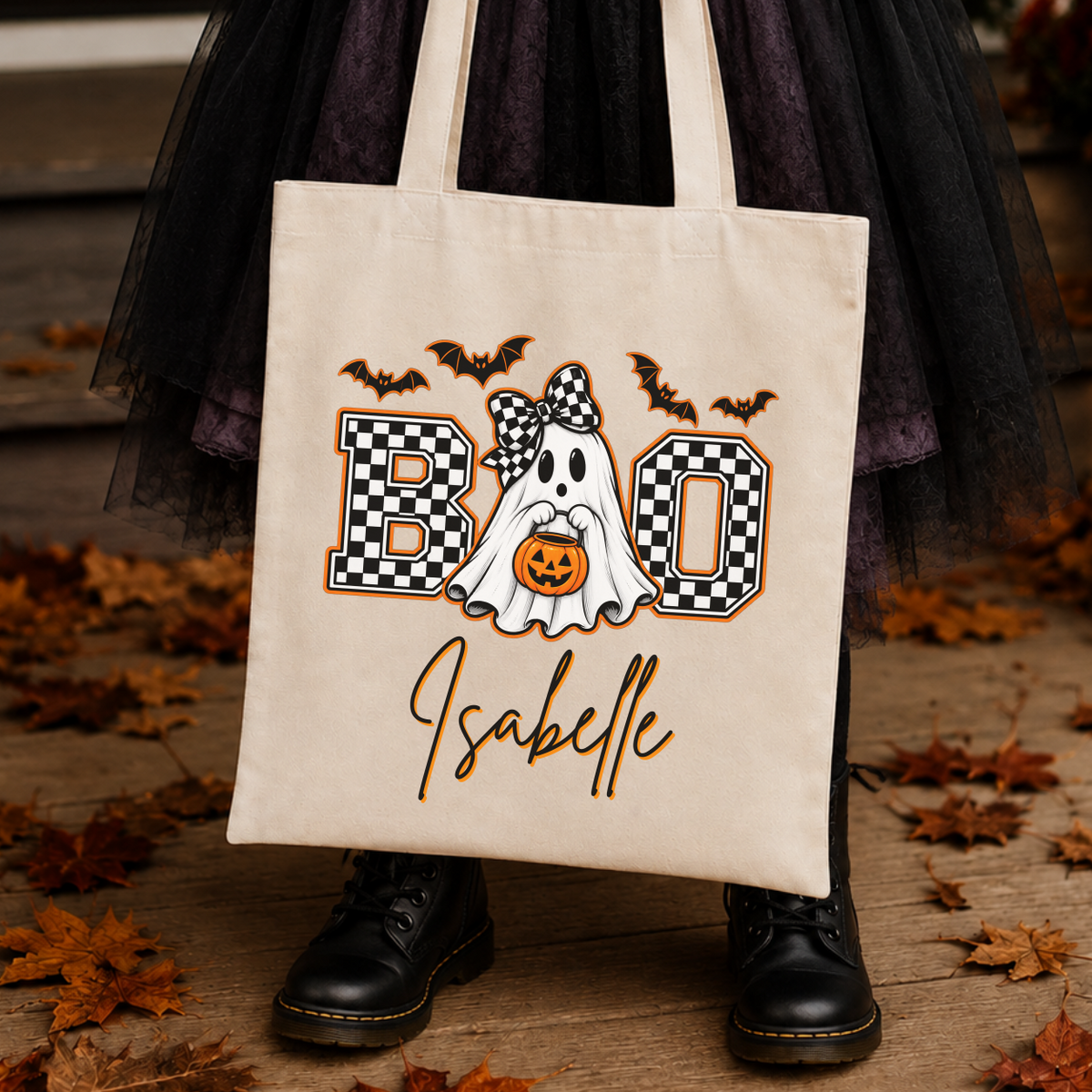 Retro Ghost BOO Trick-Or-Treat Goodie Bag