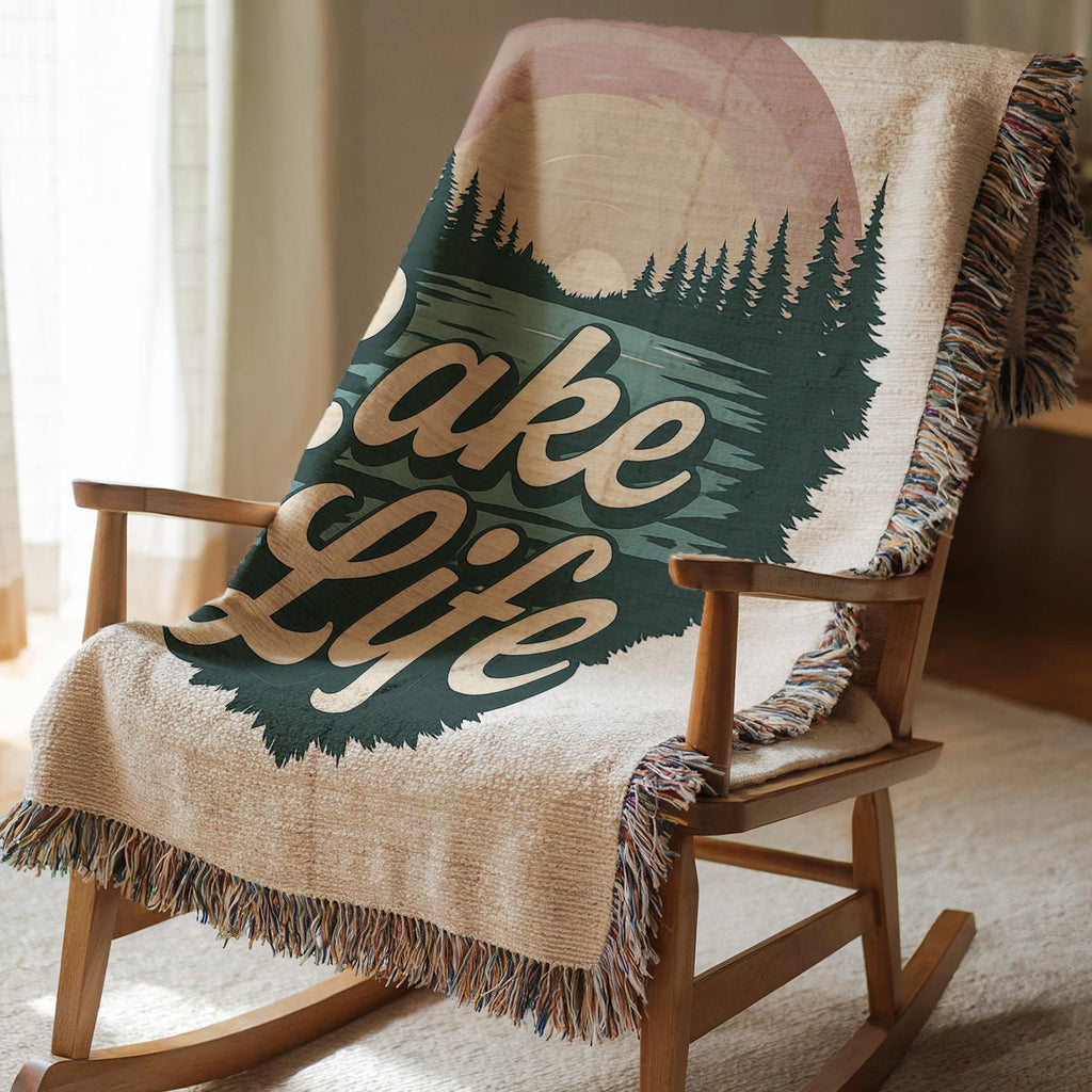 Lake Life Woven Blanket