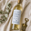 Gingham Pregnancy Announcement Wine Label Template
