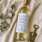 Gingham Pregnancy Announcement Wine Label Template