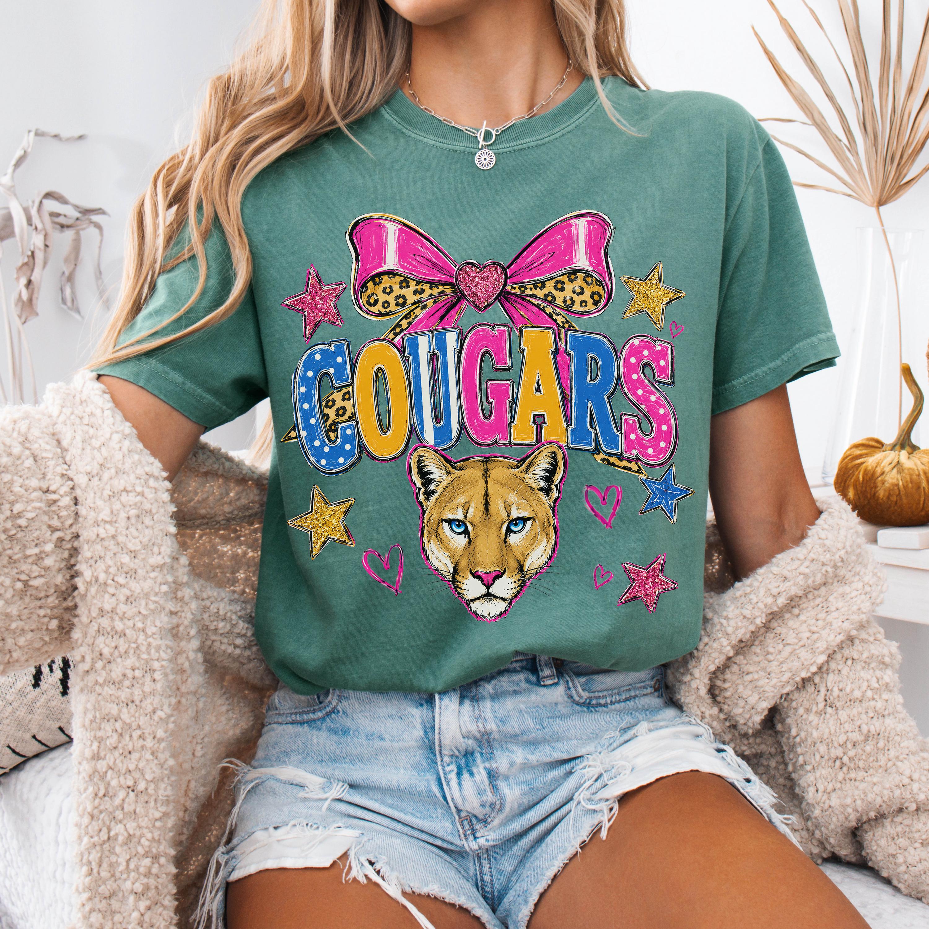 Preppy Coquette Cougars Mascot Shirt