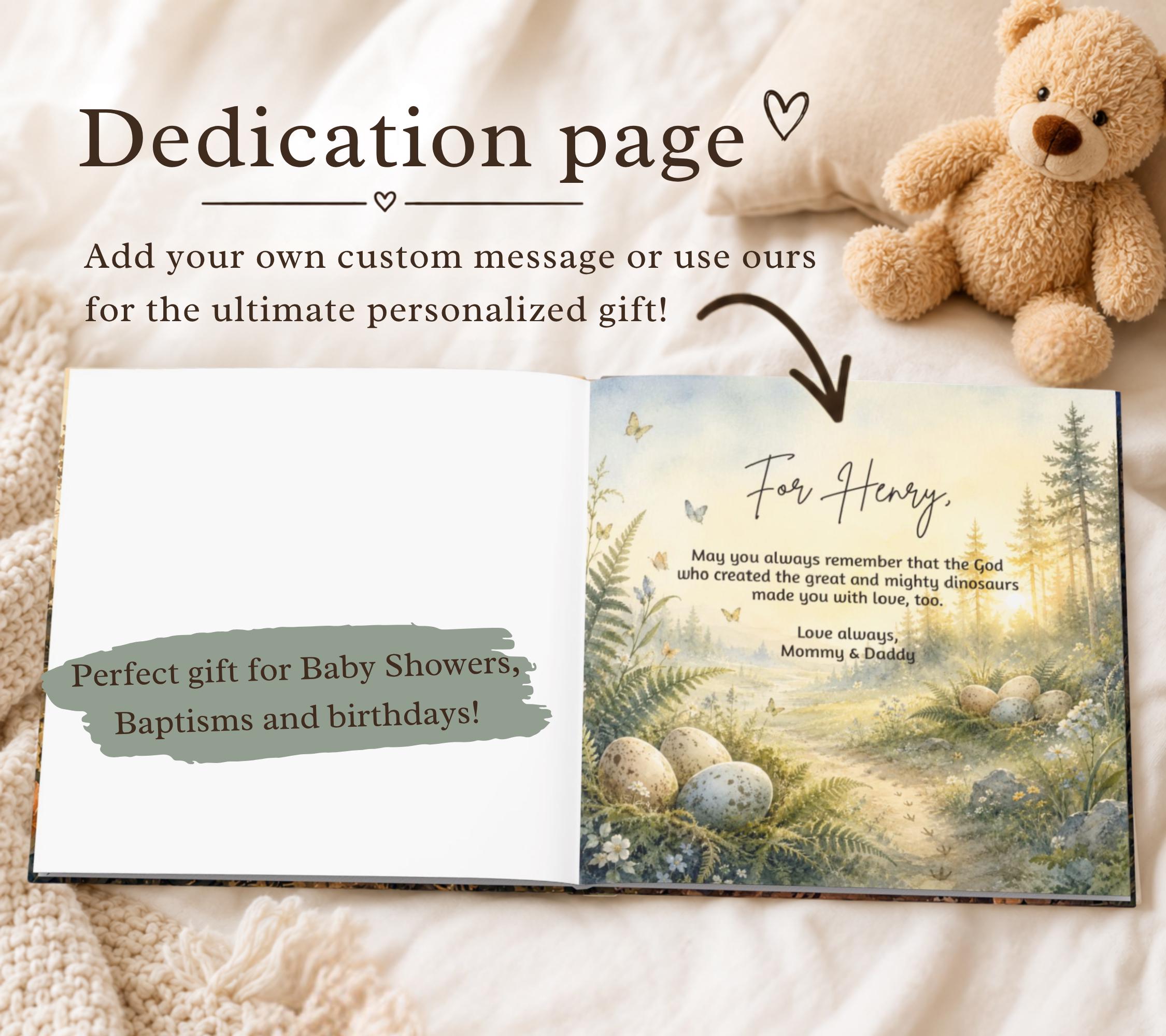 Personalized Christian Dinosaur Book with Name