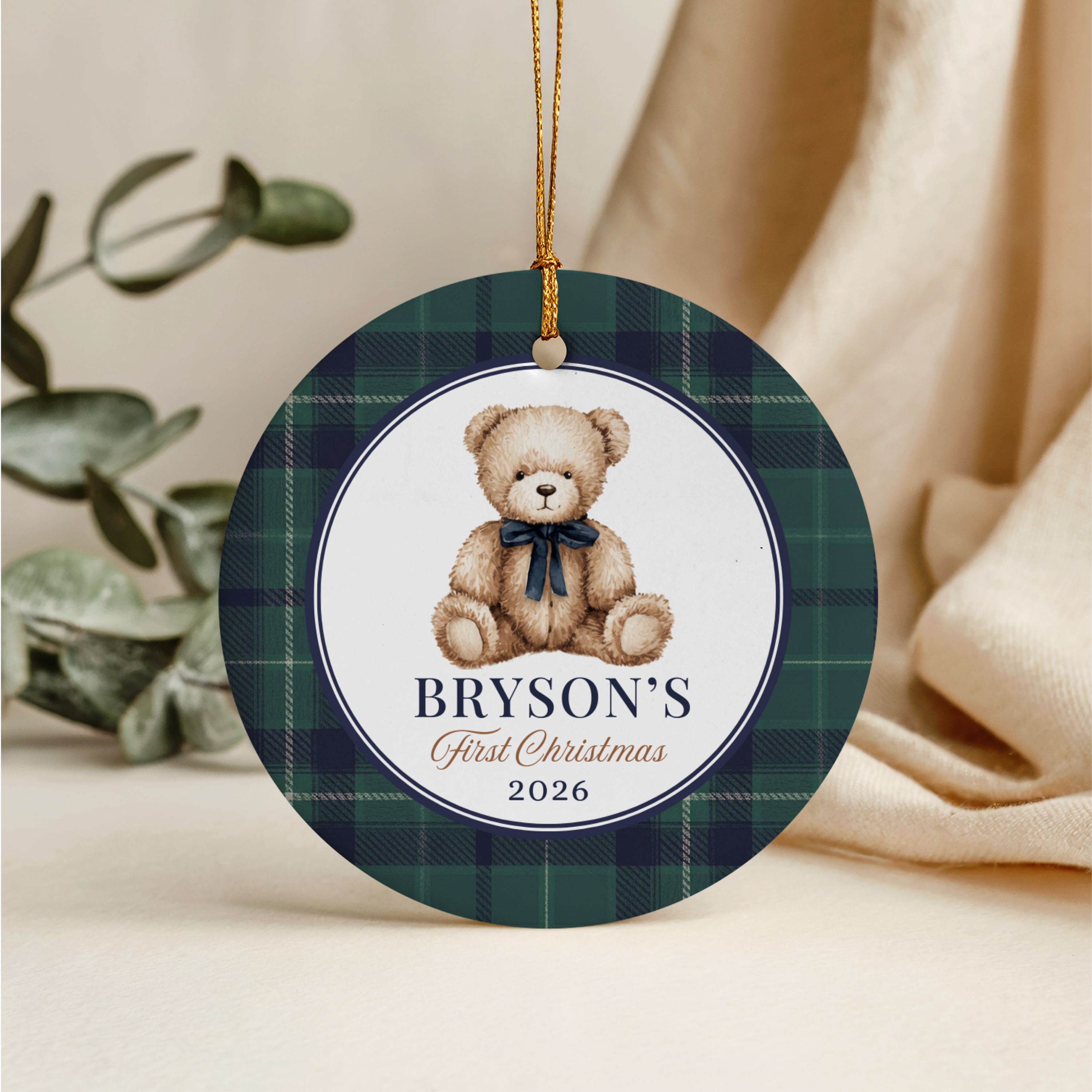 Teddy Bear First Christmas Ornament
