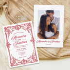French Toile Rococo Wedding Invitation Bundle