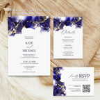 Navy Wedding Invitation Suite